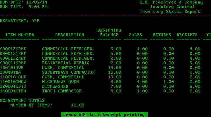 Peachtree Complete Accounting 9 - Report